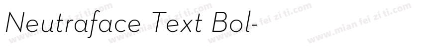 Neutraface Text Bol字体转换